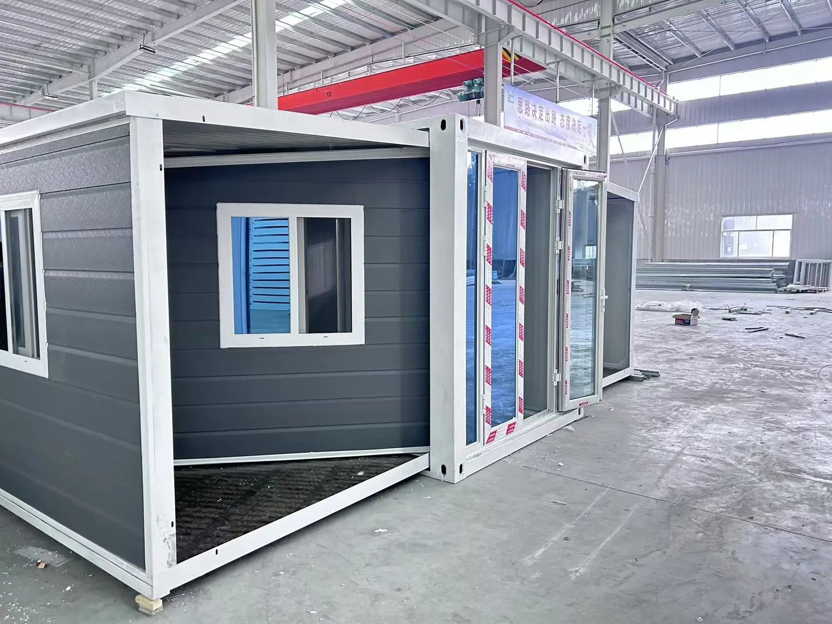 China High Quality Expandable Prefabricated Panel Room Foldable Container Greenhouse Style Mobile House
