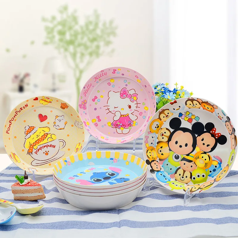 New cartoon stitch Mickey Minnie cute creative dishes tableware kitchen supplies