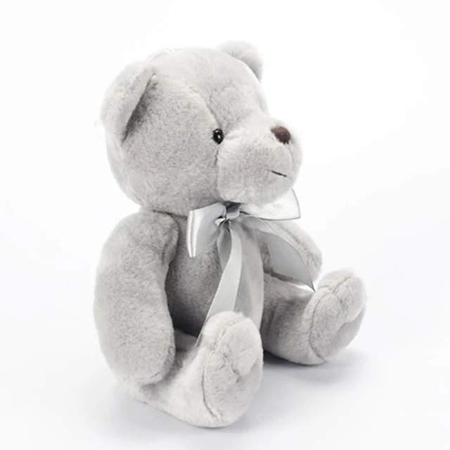 new design cheap price soft cute gift custom logo plush stuffed gray bear toy