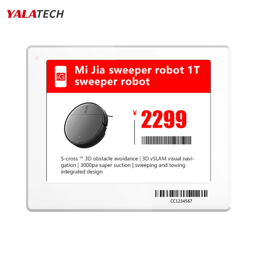 YalaTech big size 4.2 inch esl elestronic shelf label digital shelf tag smart price tag for supermarket