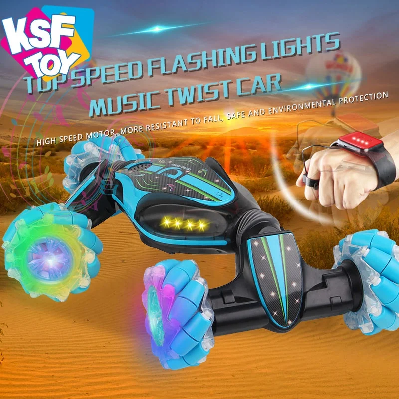  Двойной режим 2 4G rc twister трюковая машина ручные часы управление жестами трюковый автомобиль с музыкой и