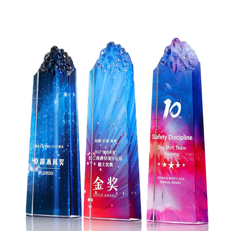 Custom Laser Engraving Cricket K9 Crystal Souvenir Ball Tennis Sports Trophy For Cricket Match