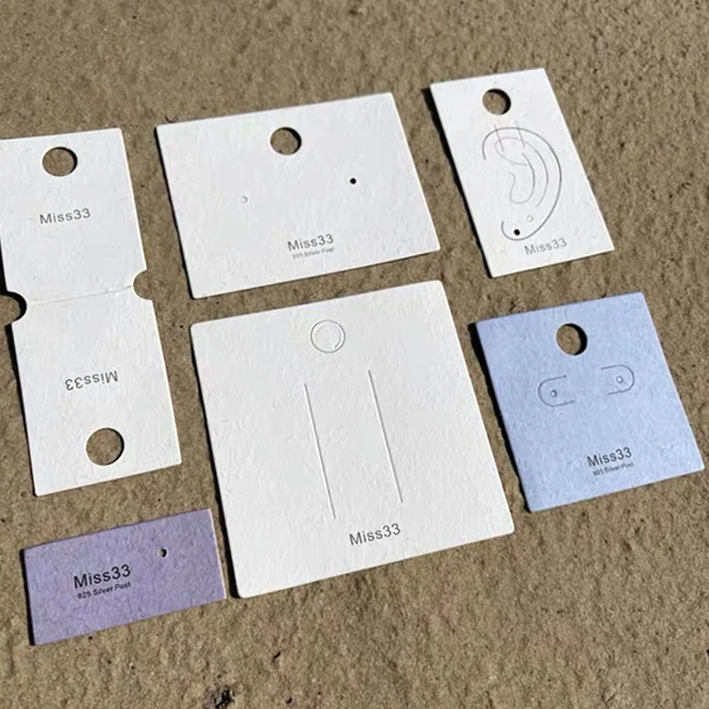 Custom Logo Different Size Paper Jewelry Display Card Holder Cardboard Hanging Jewelry Card for Earring