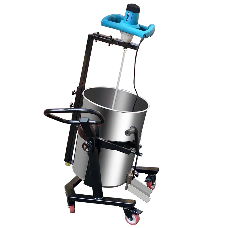 Self leveling mixing drum for cement  mortar and gypsum