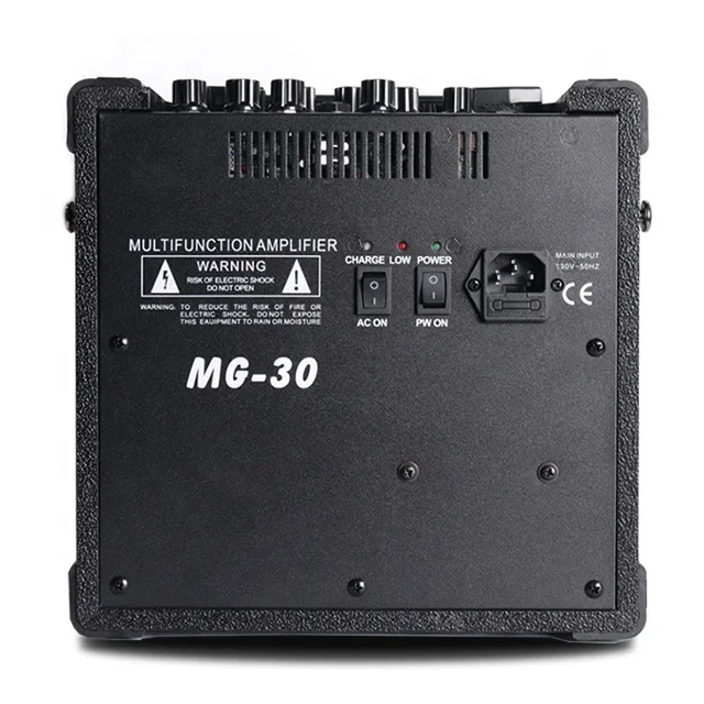 Bullfighter 30watts black rechargeable electric and Acoustic Guitar Mini Amplifier for guitar