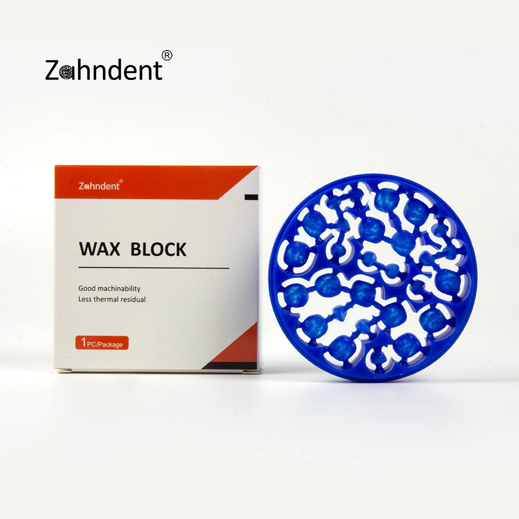 Zahndent good machinability wax block cad cam dental materials antistatic wax disc