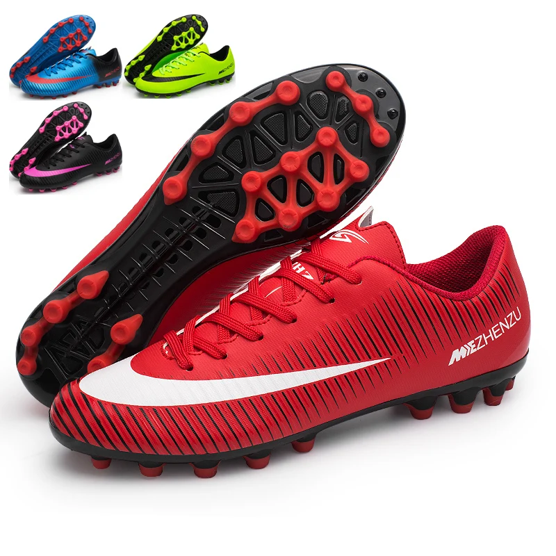 Knit Soccer Shoes Men Sneakers Training Ankle Ag/tf Outdoor Cleats Futsal Shoe Spike Women Crampon Football Turf Boots Kids