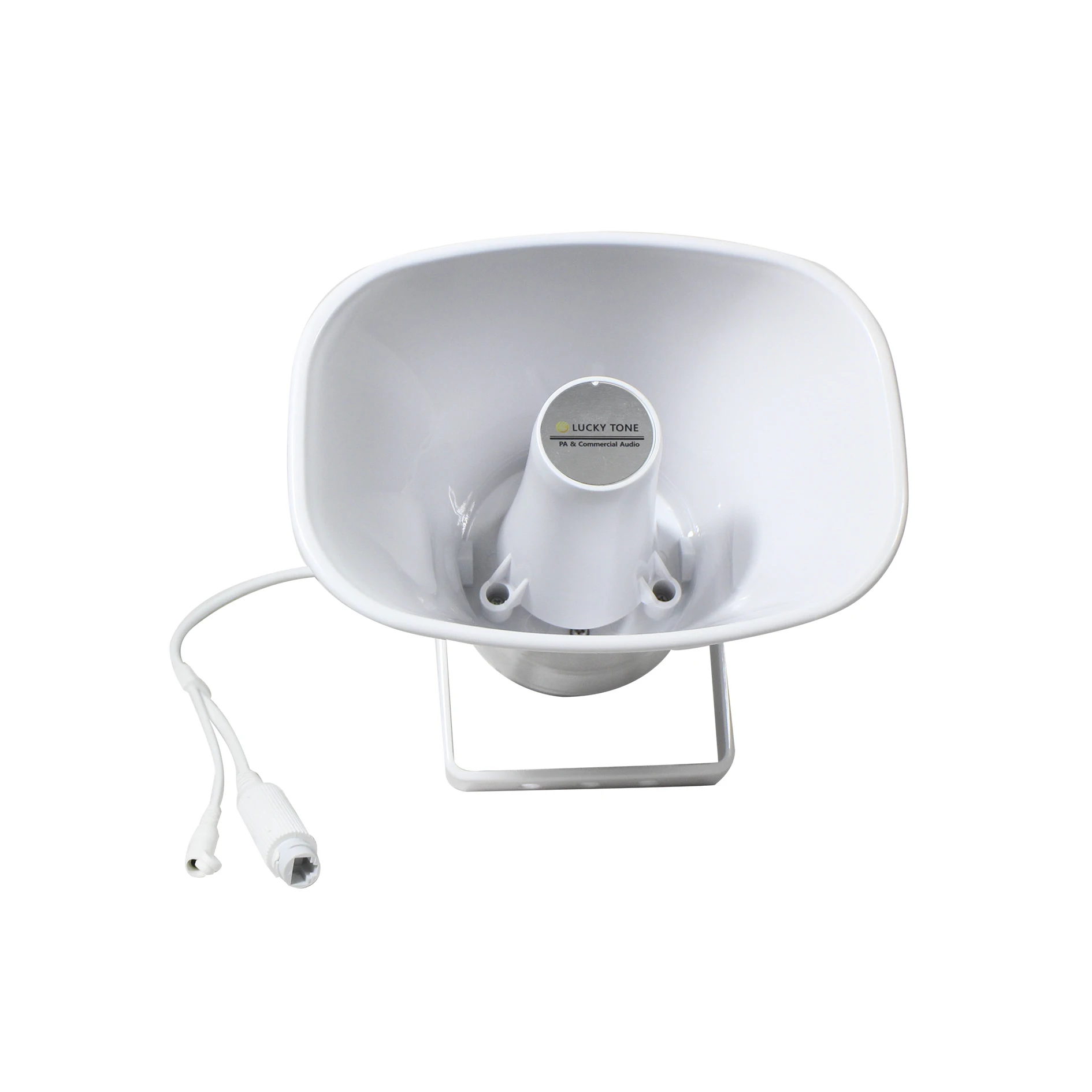 Lucky Tone Echo IP Network Speaker oval horn speaker with poe power supply for IP network pa system