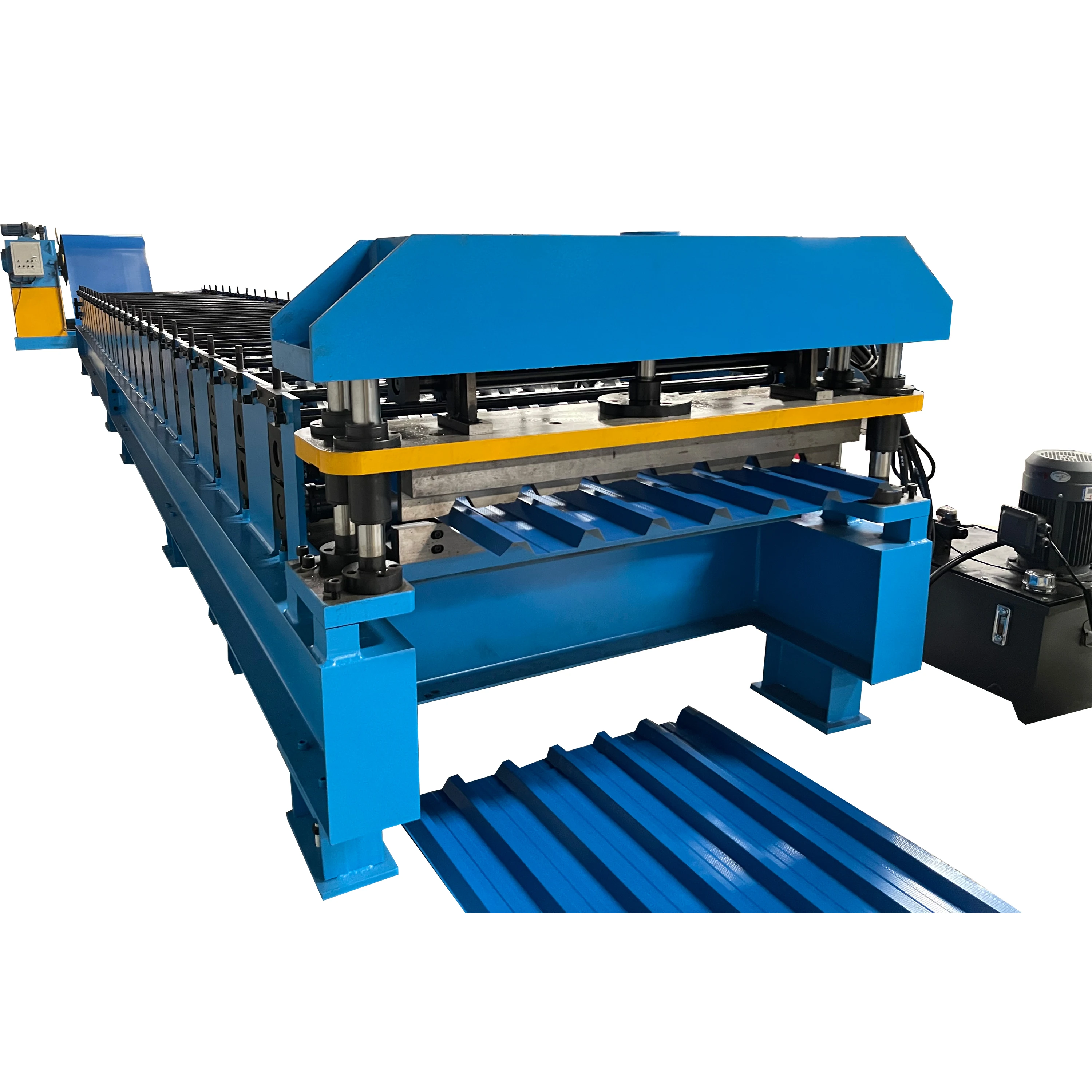 Customized Trapezoidal Metal Tile Roll Forming Machine 7 R