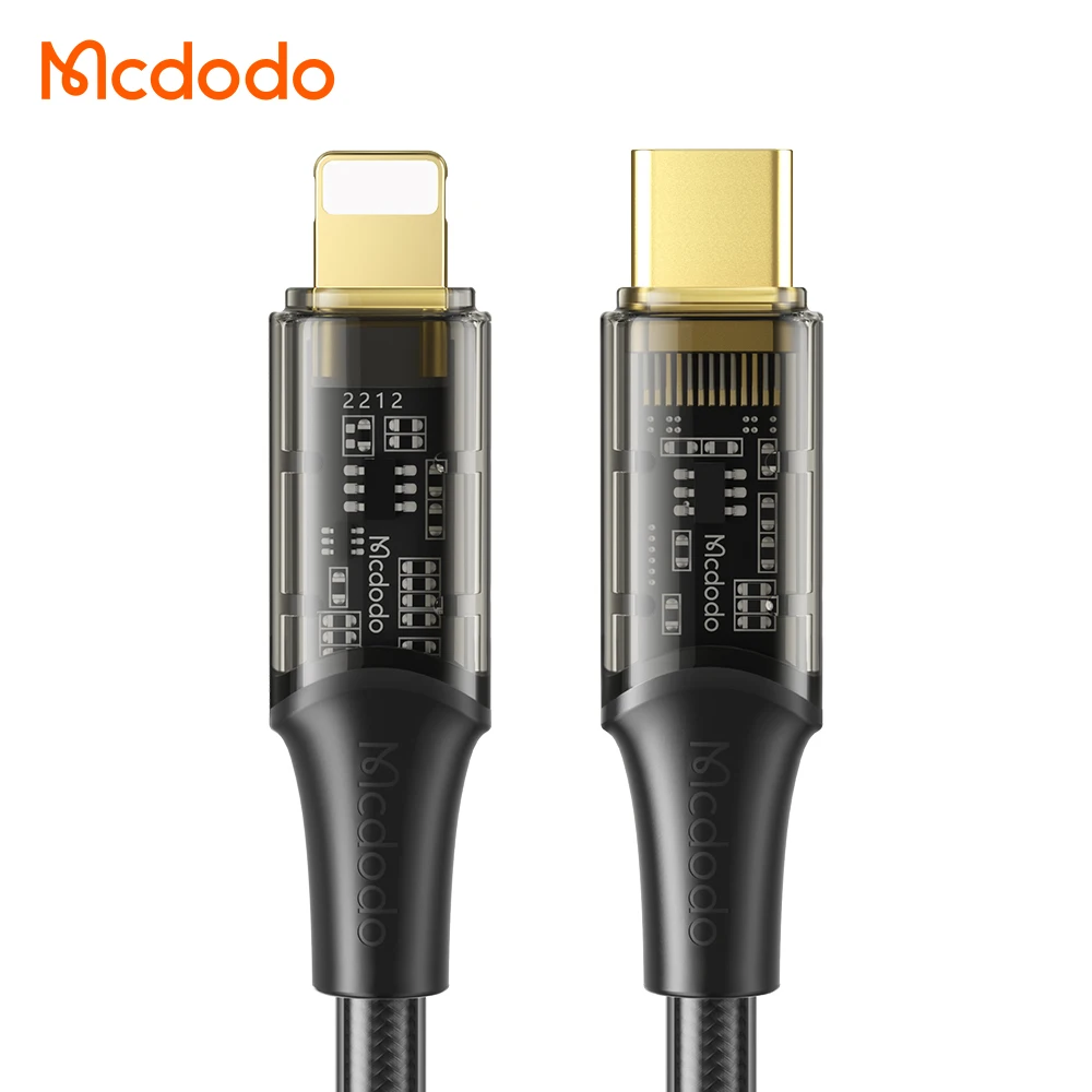 Mcdodo USB-C с разными условиями освещения кабель PD 36 Вт 20 хит продаж Быстрая зарядка прозрачный длинный USB C для iPhone