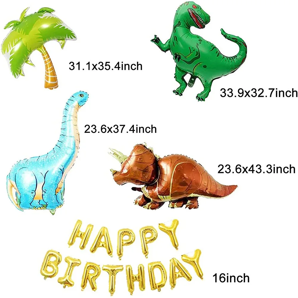 Dinosaur Party Balloon Set birthday party balloon wreath balloon dinosaur cake decoration jungle tattoo paste
