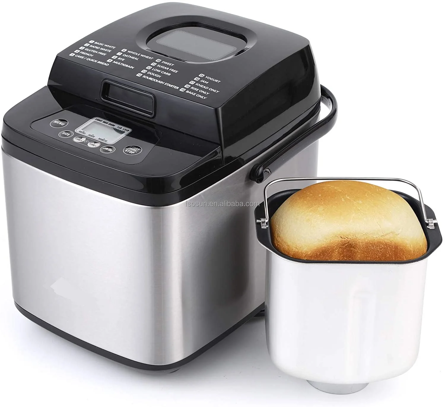 Mini Intelligent Bread Maker Machine with Stainless Steel housing, Max to 1.5LB