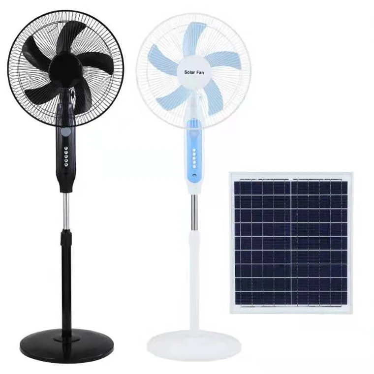 Hot Sale Solar Fan With Solar Panel Rechargeable 16 Inches 5 Blades Portable Solar Powered Rechargeable Stand Solar Fan