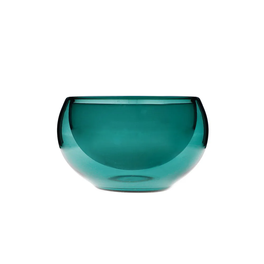 Красивая Цветная стеклянная чайная чашка с двойными стенками ручной работы