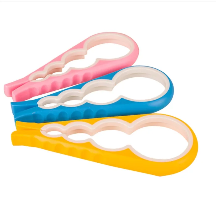 Creative multi-purpose 4 in 1 can opener Silicone multi-function bottle opener Multi-purpose anti-skid capper Open can