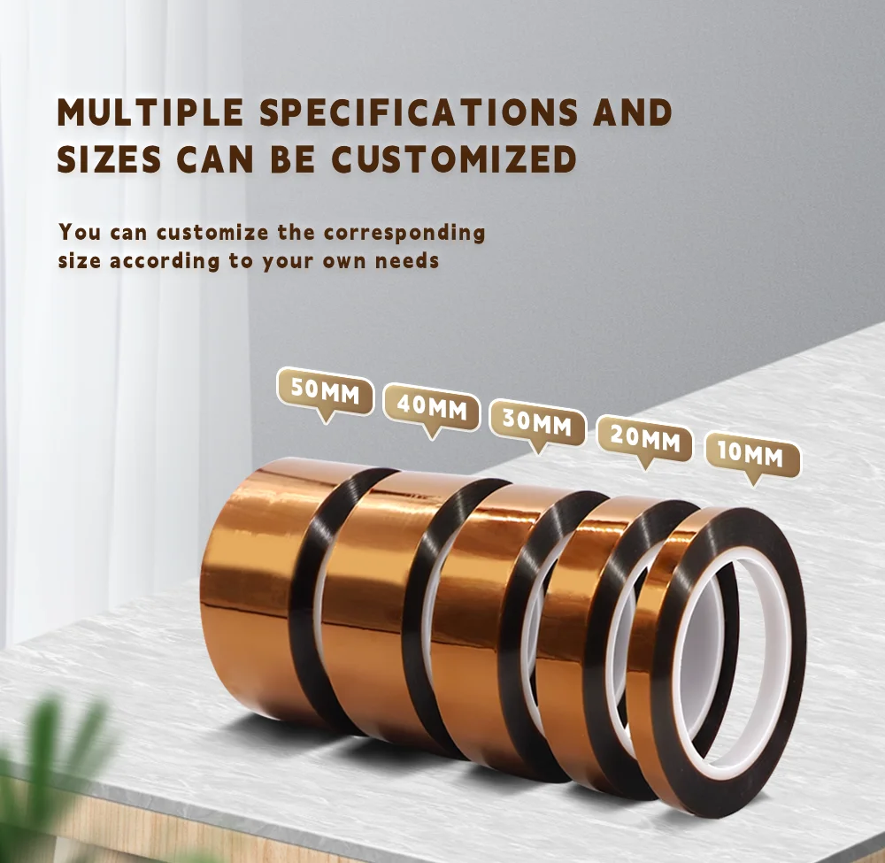 Electrical Insulation Acrylic Silicone ESD Polyimide Film High Temperature Adhesive Tape For PCB Heat Transfer Masking