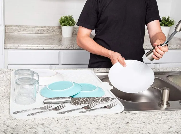 2022 новый силиконовый коврик для сушки посуды большой размер