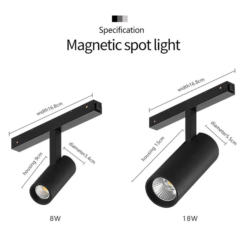 Jewelry Showcase Cabinet Led Spotlight Museum Exhibition Mini Magnetic Track Light Aluminum Display Lights for Shop