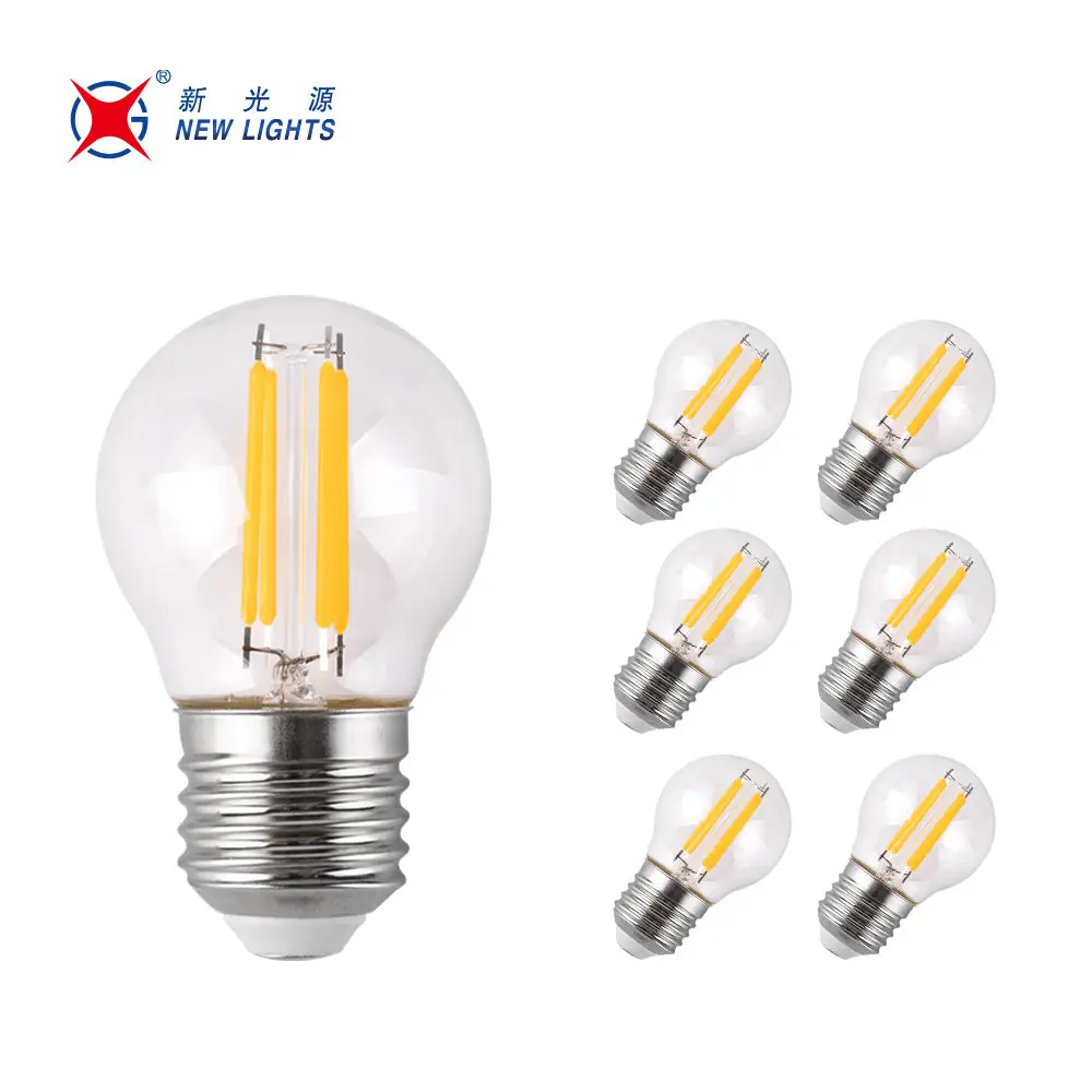 Hot selling E12 E14 E26 E27 DC12V 24V AC110 220V 2W 4W 5W P45 G45 Globe Decorative LED Vintage Retro Filament Bulb Light Lamp