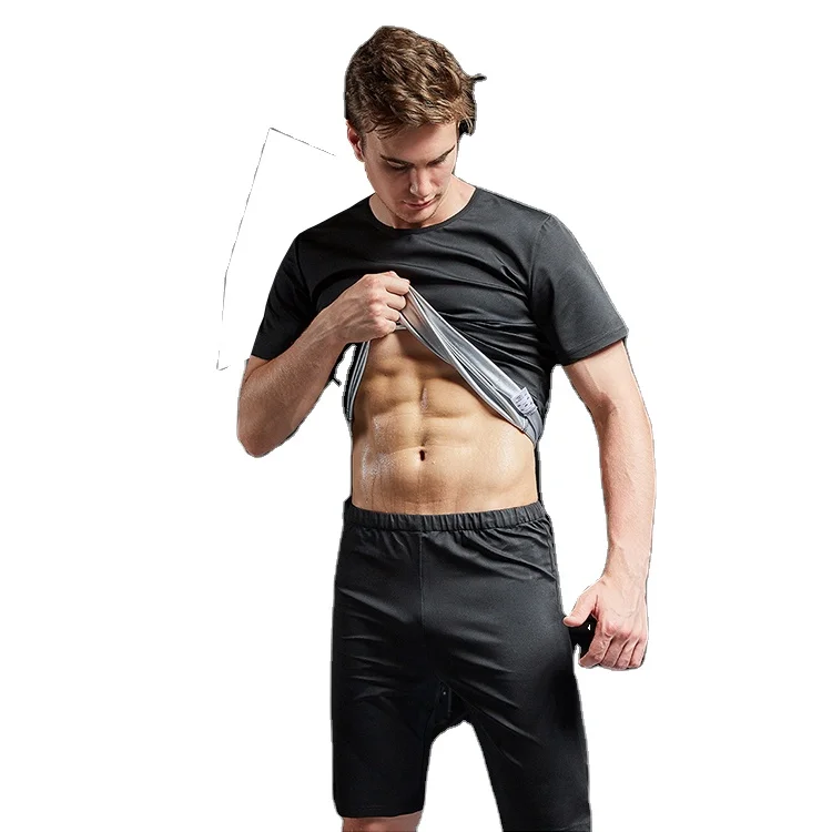 Best Selling Neoprene Shirt Wholesale Tummy Control Neoprene Polymer Fabric Gym Fitness Mens Suan Suit