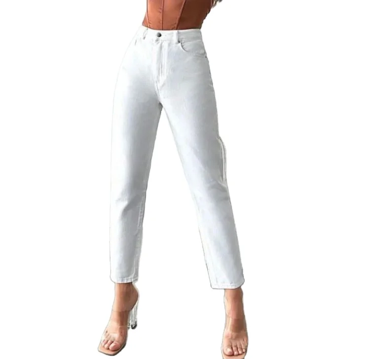 2023 джинсы уличные повседневные расклешенные брюки тонкие женские обтягивающие синие джинсовые