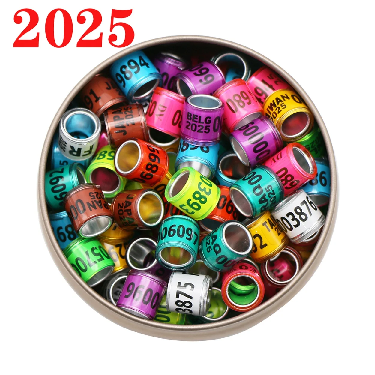 Aluminum Plastic 8mm Parrot Leg Sign Foot Rings 2025 Bird Pigeon  Foot Ring Tag With Number