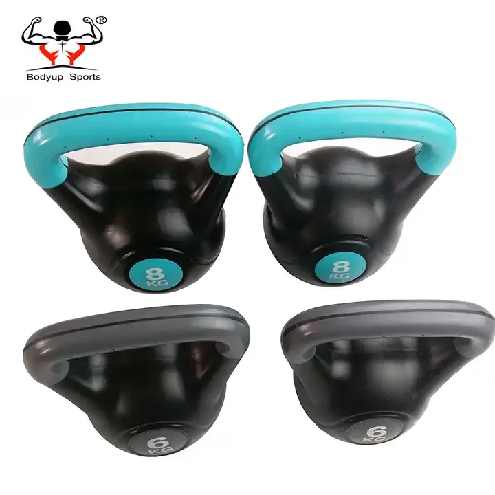 Kettlebell Vinyl Coated Cement Kettlebell Combination of Three Weights