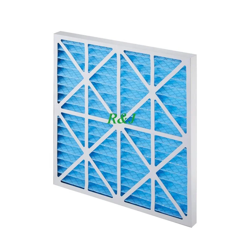 Customized size 20x20x1 Paper cardboard frame merv 8 9 11 13 14 pleated air furnace aur ac filter
