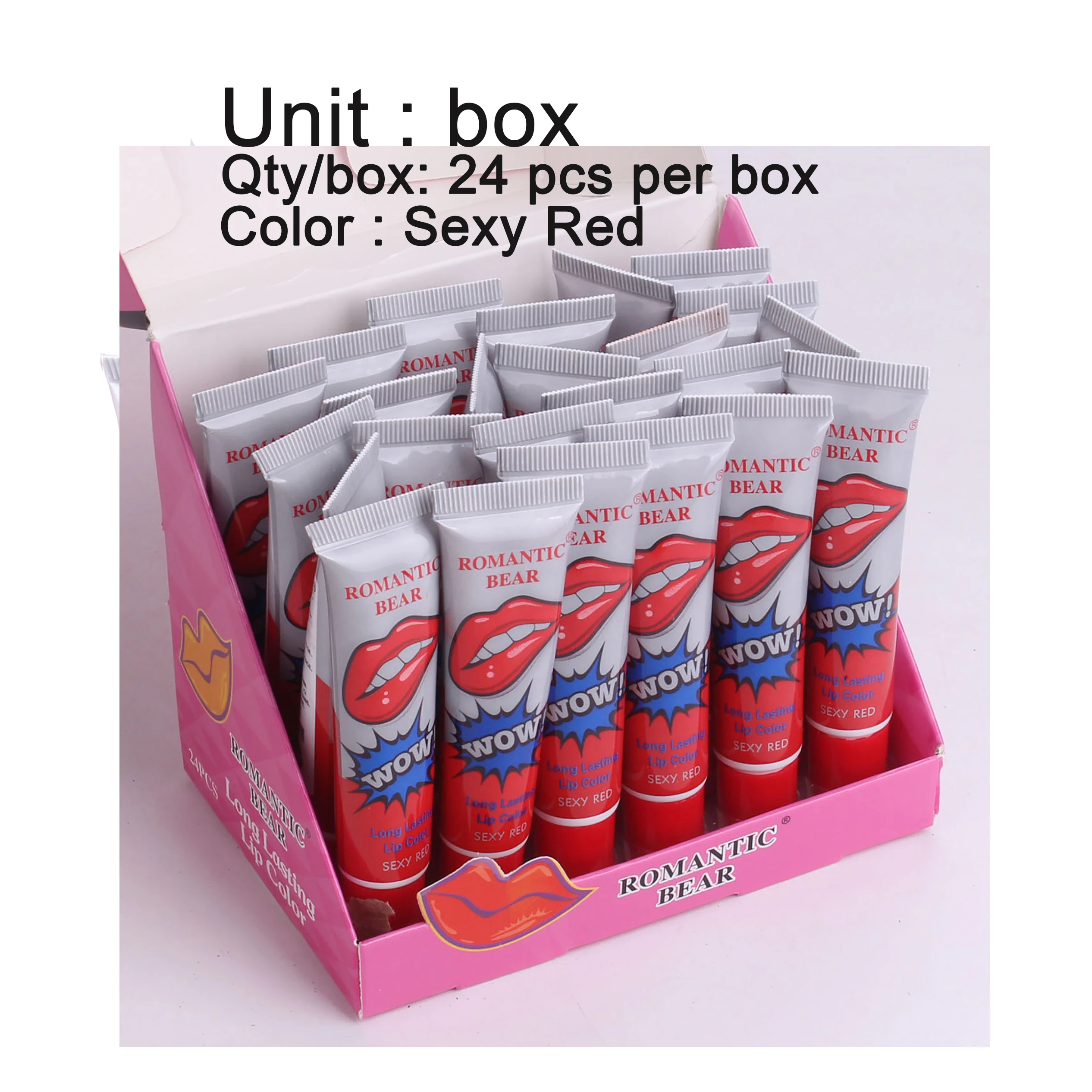 RB01A3 WOW Magic Romantic Bear lipstick cute Peel off Liquid lipstick tattoo Romantic Bear magic peel off Lipstick Lip gloss