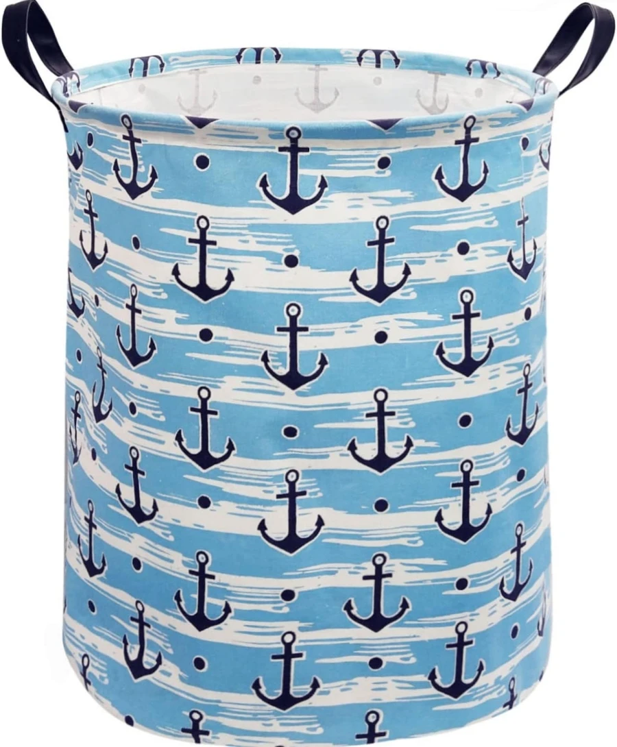 Small big  round woven clothes cotton rope toys storage baskets for toys kids boxes with handles