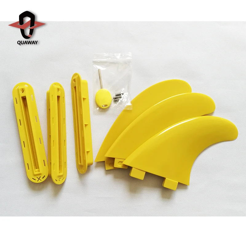 Good Sale Plastic Double Tab Fusion Surf Fin Box Nylon Single Tab Fin Plug with Key and Screws for Surfboard Fins