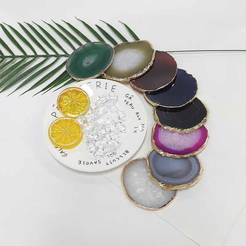 Kitchen Tool Accessories Geode Healing Stone Agate Sublimation Coasters