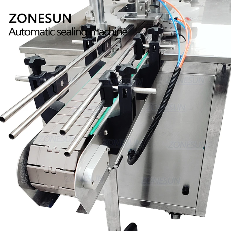 ZONESUN Automatic Round Bottle Fruit Glasses Aluminum Tin Cans Screw Plugging Capping Machine Tinplate Cover Sealing Machine
