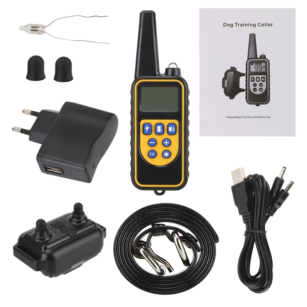 
Collar Rechargeable Electric With LCD Display for All Size Waterproof Remote Control Pet Dog Training Bark stopper 