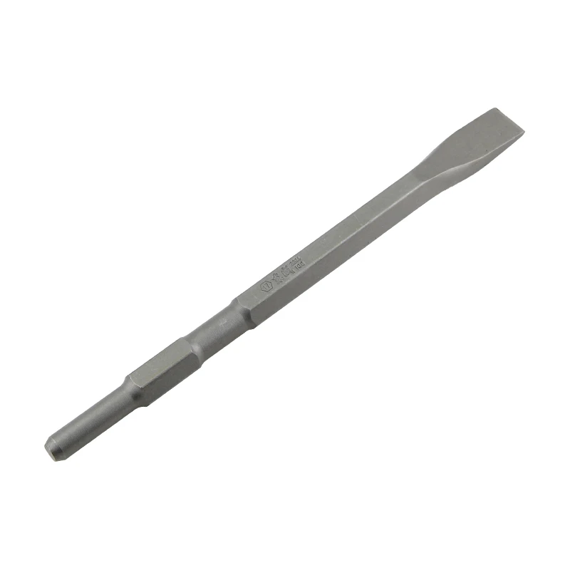 Steel Alloy Flat Chisel with Square Handle Four Pit round Handle Pointed Chisel Electric Hammer Hexagonal Pointed Flat Chisel