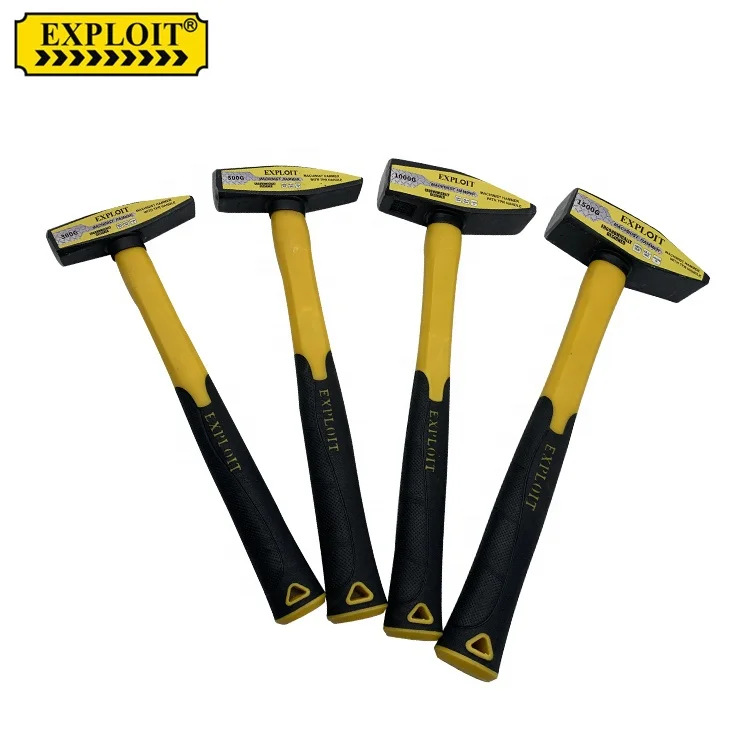 Мощные инженерные молотки 500 г, портативные механические ручки из высокоуглеродистой стали, молотки машиниста с ручкой из термопластичной резины