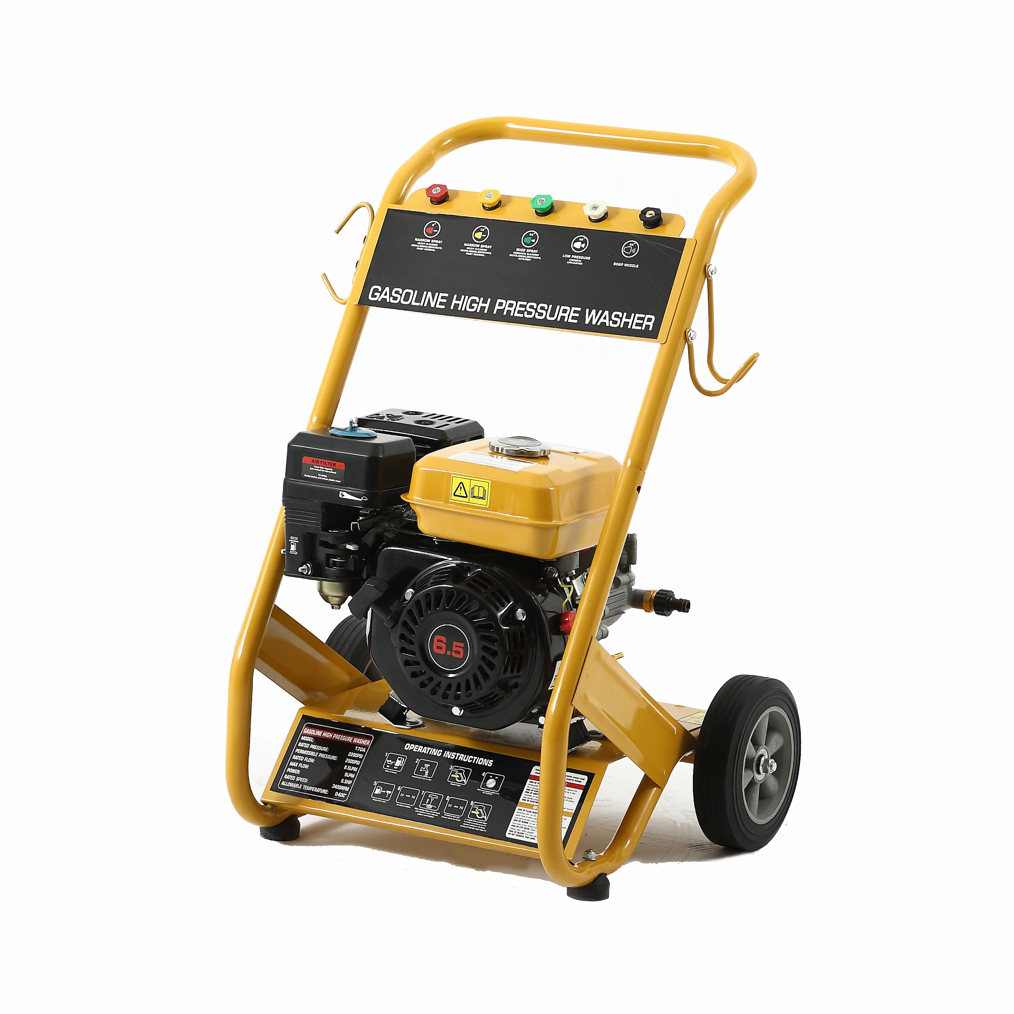 6.5HP 4-тактный ОВ с датчиком масла 180 бар 2500psi бензиновый двигатель высокого давления