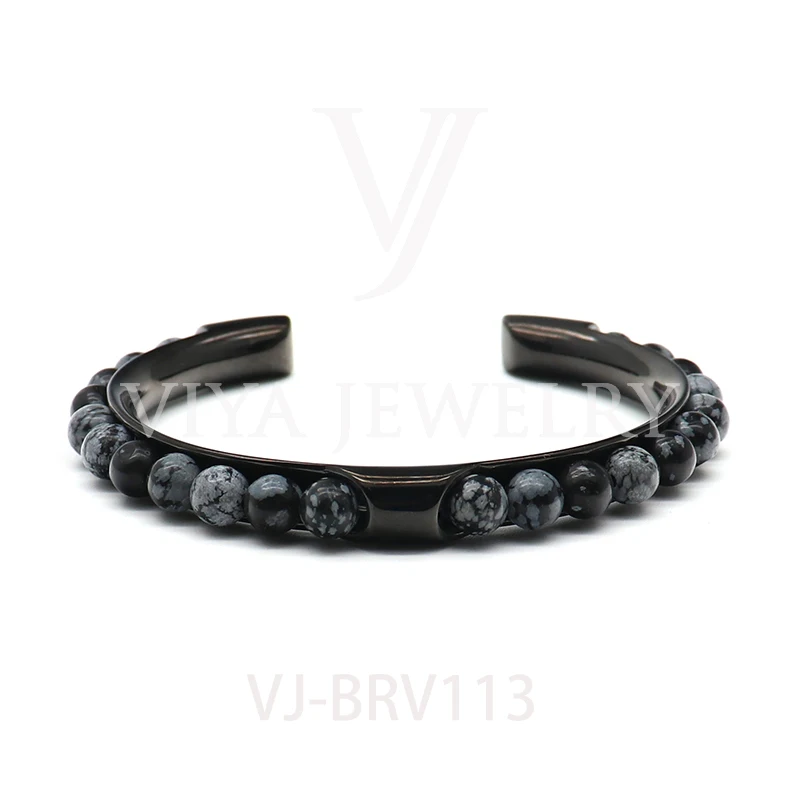 
Hottest Tiger Eye Stone Bracelet Lava Men Bead Stone Bracelets With Stainless Steel 