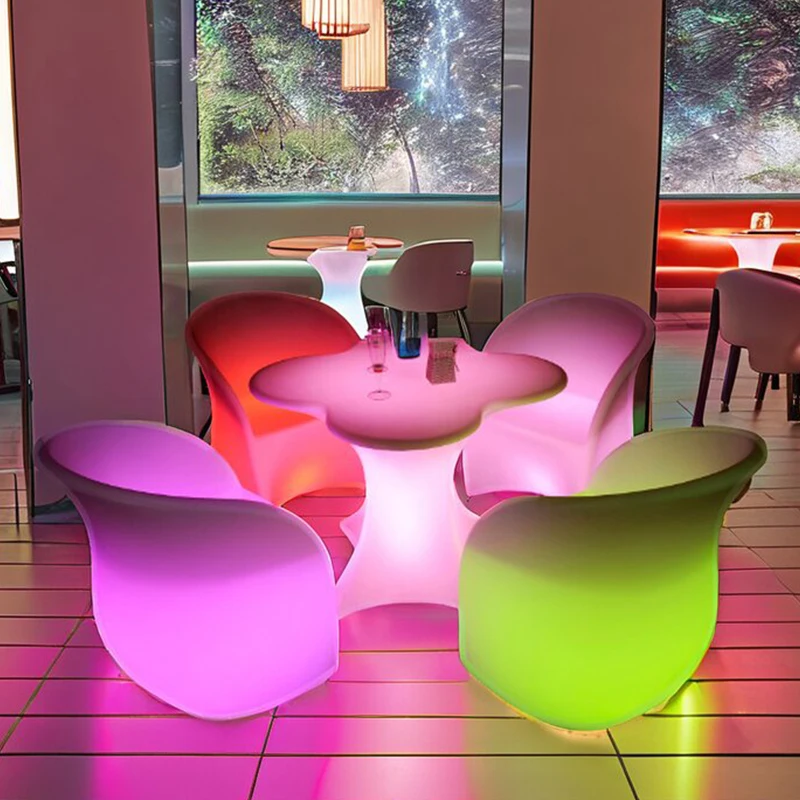 Светодиодная мебель открытый сад диван свадьбы стулья