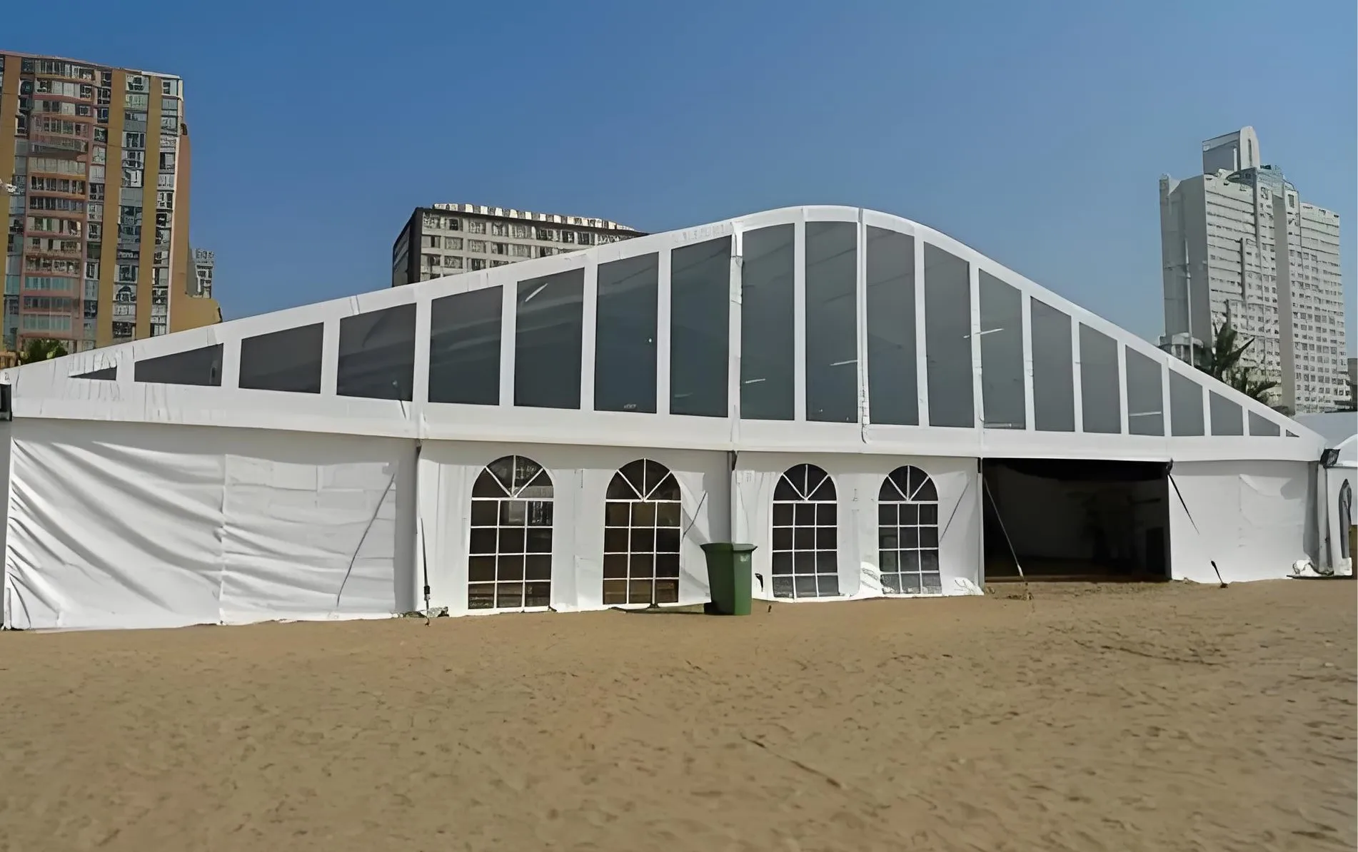 Hot Sale Outdoor Curved Aluminum Frame Tent Waterproof Clear Event Arch Tent for Exhibition