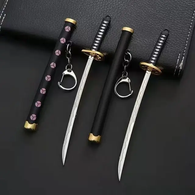 Demon Slayer Katana Pendant Keychain Anime Zoro Sword Weapon Pendant Keyrings Fashion Simulated Cosplay Accessory New Arrival