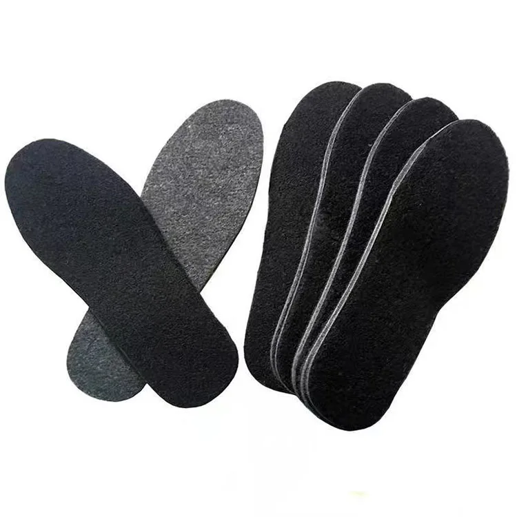 Hot selling comfortable thickened warm winter felt insole lightweight non slip breathable wool felt insole