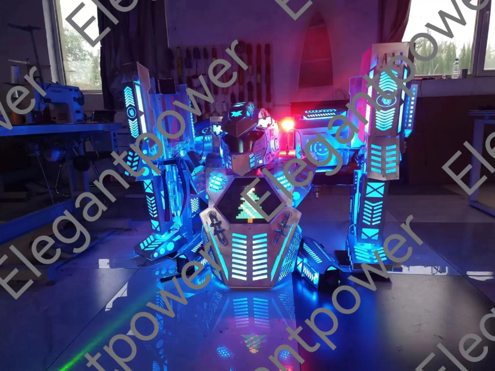 Hot sell  Mega  Aluminum  Stilts Walker  Robot Led Costume with Battery Kryoman Event Performance Props