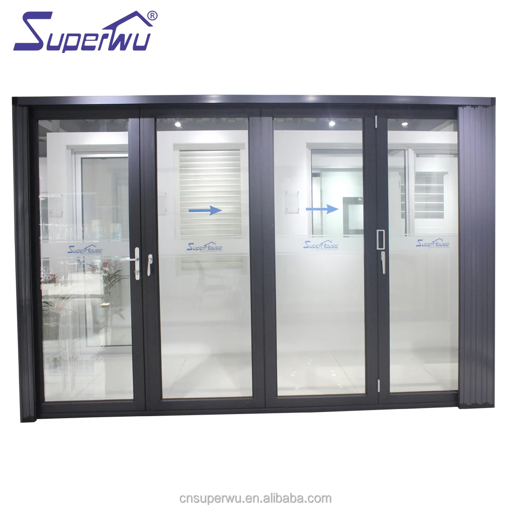 Superhouse  aluminum doors aluminium bifold patio doors outswing energy efficient bifold door