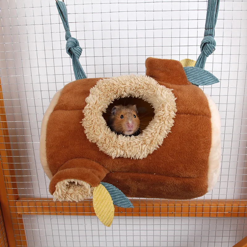 Small pet hamster nest Flying squirrel warm winter Guinea pig hammock jungle set rattan pet nest