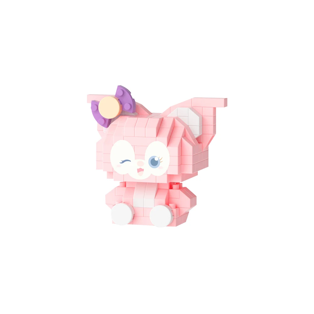 K15-20 Cartoon Sanrioes Stellalou Linabelle Strawberry Bear Small Particle Assembly Educational Building Blocks Kids Gift Toys