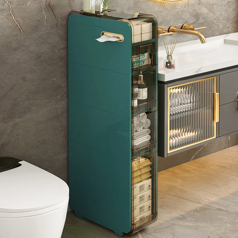 Jeko&Jeko 2, 3, 4 Tiers Plastic Drawer Slim Narrow Stylish Bathroom Floor Cabinet
