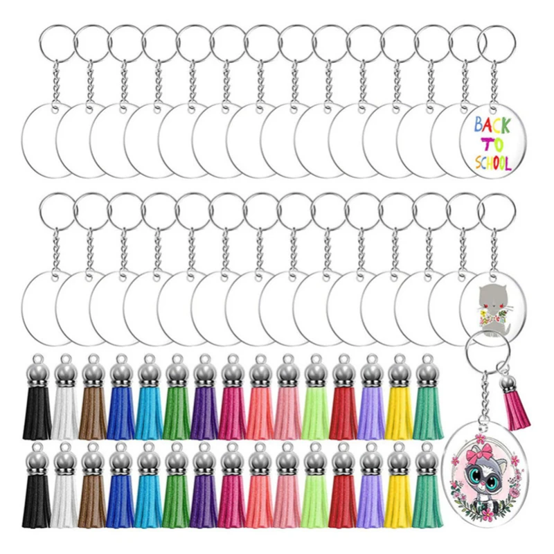 SHTONE рекламные металлические брелоки, подарки, прозрачный акриловый брелок, высокое качество, сублимация, акриловые прозрачные круглые диски, наборы брелоков