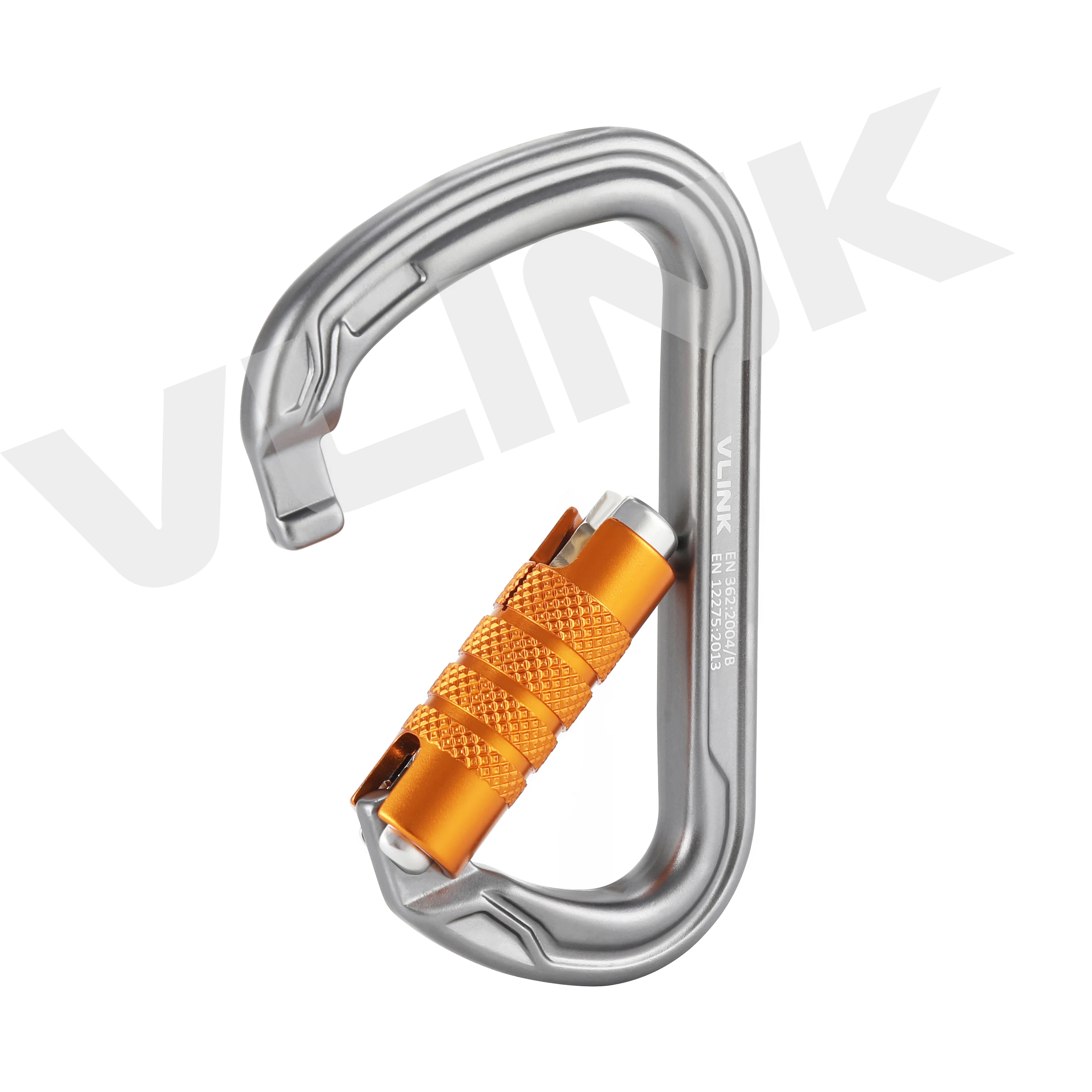 Lightweight Twist Lock CE Certified 30KN Double Action Auto Locking Climbing Carabiner