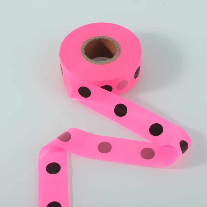 High quality Tree marking Polka-dot caution PVC Non-adhesive flagging tape